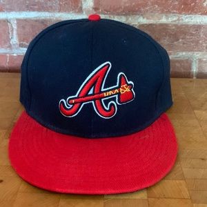 New Era Authentic MLB collection Navy Atlanta Braves hat size 7